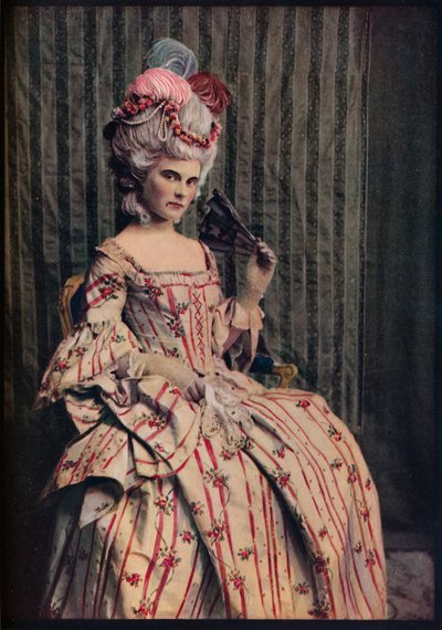 A dress of charming proportion in beautiful French brocade. Period 1775-85 by Unbekannt