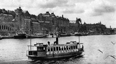 A Ferry on the Way to the Island of Djurgarden, Stockholm, Sweden by Unbekannt