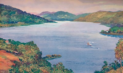 A glimpse of the great artificial lake at Riberao das Lages, 1914 by Unbekannt