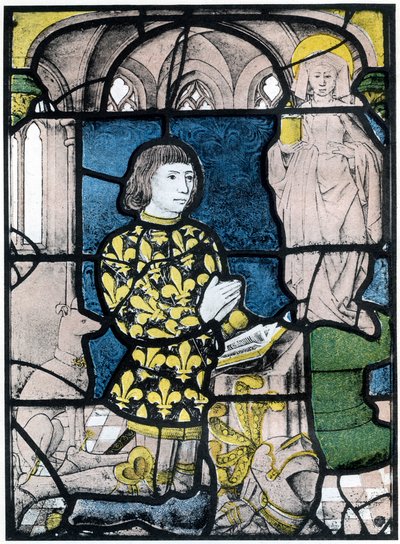 A knight de Bernemicourt at his orisons before an image of St Mary Magdalene by Unbekannt