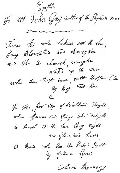 A Letter from Allan Ramsay to John Gay by Unbekannt