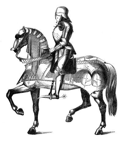 A Medieval Knight Armed and Mounted for War by Unbekannt