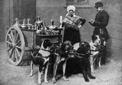 A Milkwoman with a Government Inspector, Belgium by Unbekannt