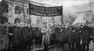 A Mourning Ceremony for Victims of the February Revolution, Russia by Unbekannt