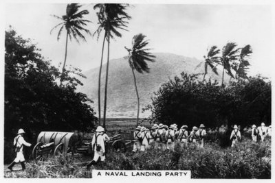 A navy landing party, St Kitts, West Indies by Unbekannt