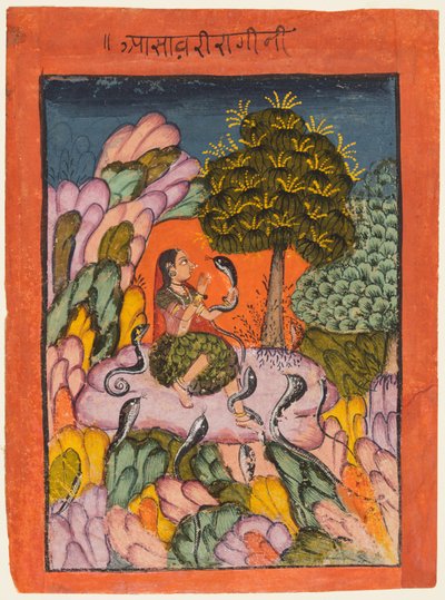A Page from a Ragamala Series: Asavari Ragini by Unbekannt