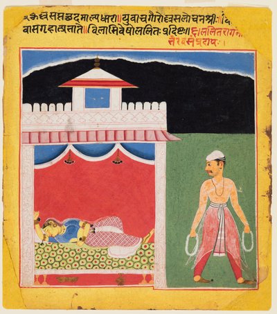 A page from a Ragamala series: Lalita Ragini by Unbekannt