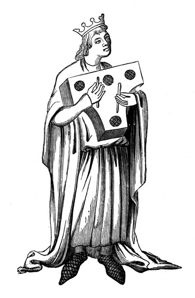 A Performer on the Psalterion, 14th Century, 1870 by Unbekannt