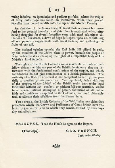 A Remonstration of the Subject of the Slave Trade by Unbekannt