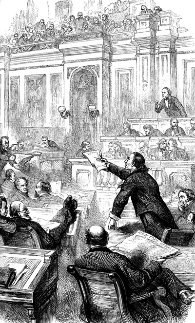 A Scene in the US House of Representatives, Washington DC, USA, c1860s c1880 by Unbekannt