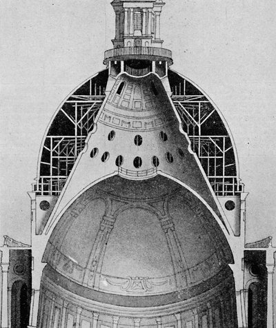 A Sectional Drawing of Sir Christopher Wren