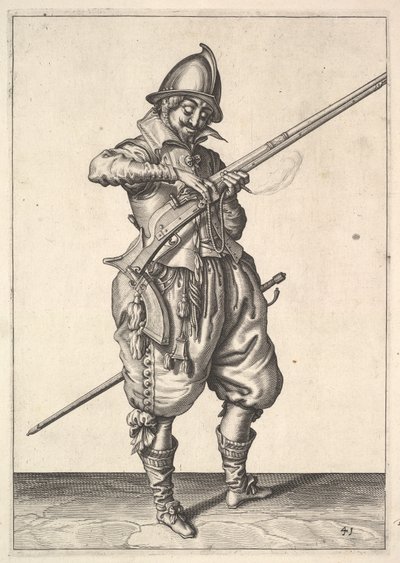 A Soldier on Guard Shaping the Match Between His Thumb and His Forefinger, from the Marksmen by Unbekannt