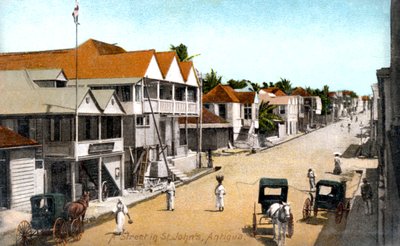 A street in St. Johns, Antigua by Unbekannt