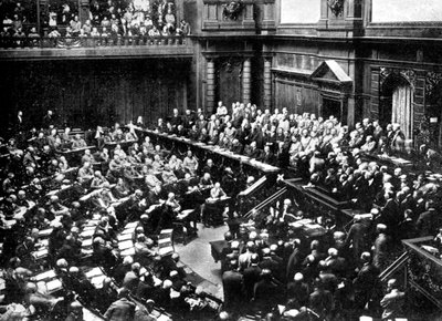 A Typical Sitting of the Reichstag, Parliament of the German Republic by Unbekannt