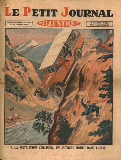 A Vehicle Falls into the River Isere After an Accident, 1930 by Unbekannt