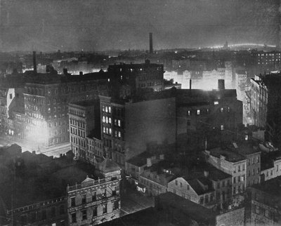 A View of New York at Night, 1915 by Unbekannt