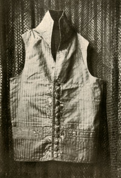 A waistcoat worn by Count Lemcke by Unbekannt