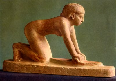 A woman grinding corn by Unbekannt