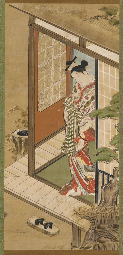 A yujo with a pipe by Unbekannt