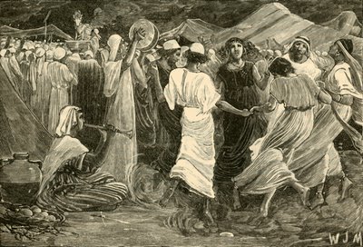 Aaron and the Israelites Worshipping the Calf by Unbekannt