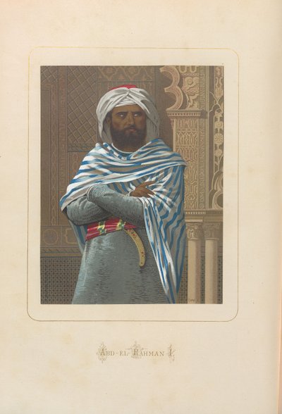 Abd al-Rahman I. From: Hombres y mujeres celebres de todos los tiempos by Juan Landa by Unbekannt