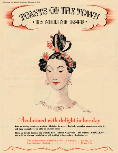 Acclaimed with delight in her day, Toasts of the Town - Emmeline by Unbekannt