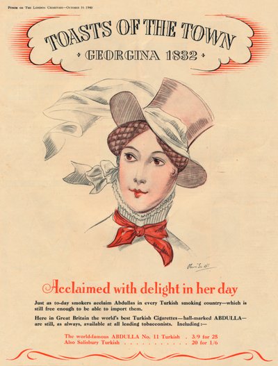 Acclaimed with delight in her day, Toasts of the Town - Georgina 1832 by Unbekannt