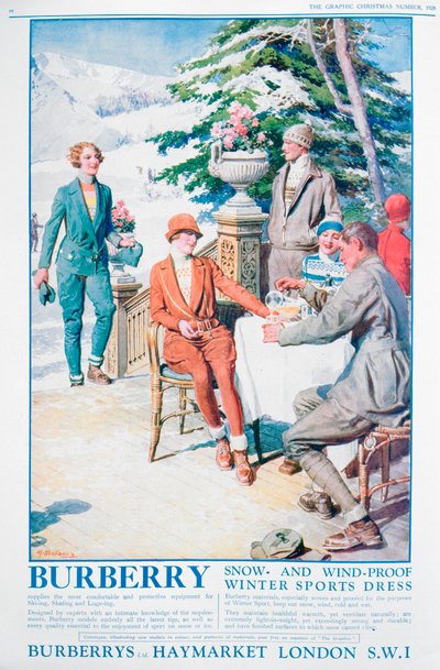 Advert for Burberry Snow and Wind-Proof Winter Sports Dress by Unbekannt