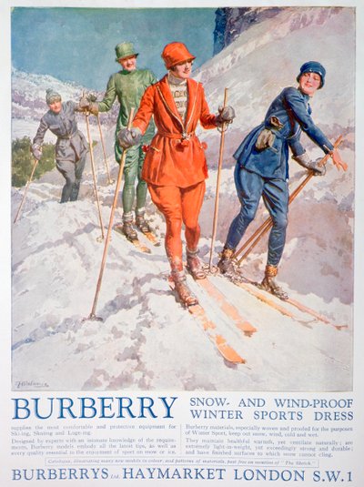 Advert for Burberry Winter Sports Dress by Unbekannt