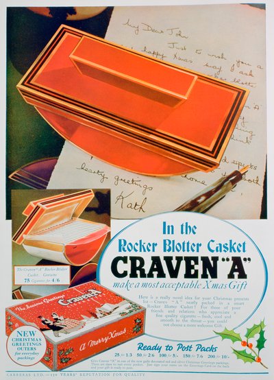 Advert for Craven A cigarettes, 1936 by Unbekannt