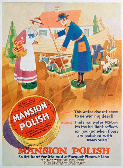 Advert for Mansion antiseptic floor polish, 1933 by Unbekannt