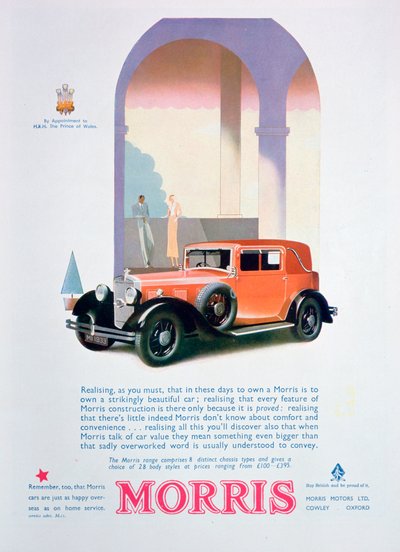 Advert for Morris Motor Cars, 1932 by Unbekannt