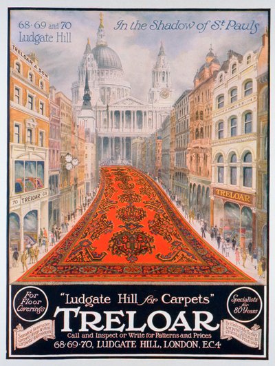 Advert for Treloar Carpets by Unbekannt
