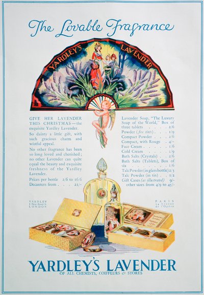 Advert for Yardleys Lavender Perfume and Cosmetics by Unbekannt