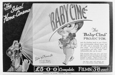 Advert for the Pathe Babycine film projector by Unbekannt