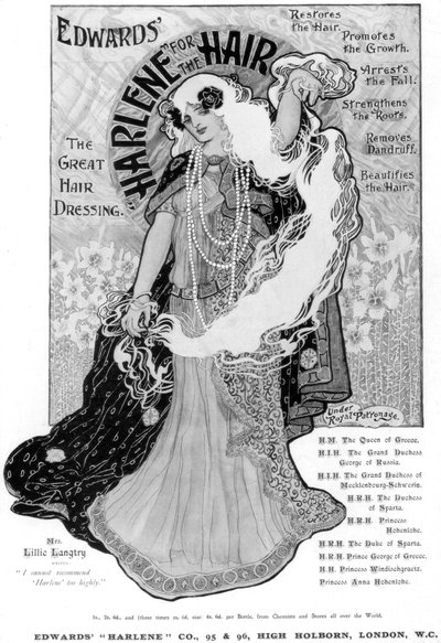 Advertisement for Edwards Harlene for Hair, 1902 by Unbekannt