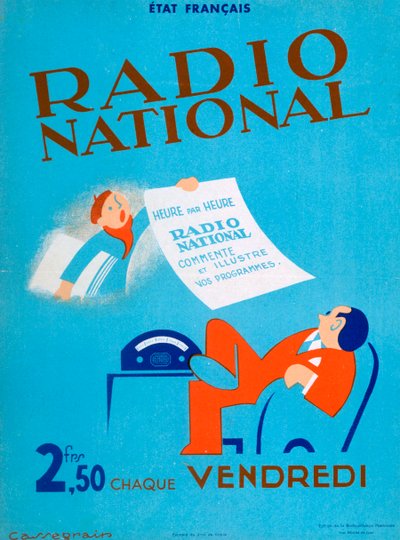 Advertisement for French Radio National by Unbekannt