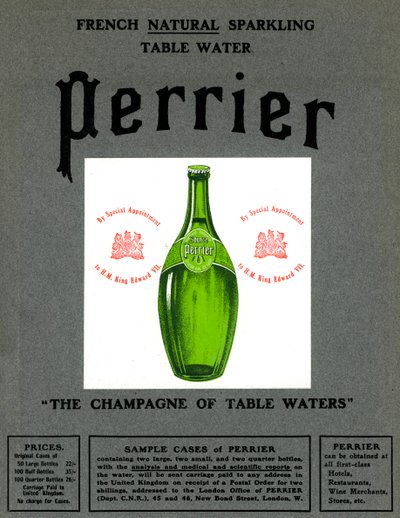 Advertisement for Perrier Water by Unbekannt