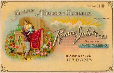 Advertisement for Romeo y Julieta Cigars by Unbekannt