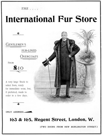 Advertisement for the International Fur Store by Unbekannt