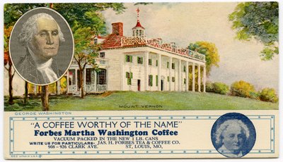Advertising card for Forbes Martha Washington Coffee by Unbekannt