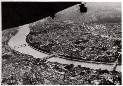 Aerial View of Basel, Switzerland, from a Zeppelin, 1928-1933 by Unbekannt