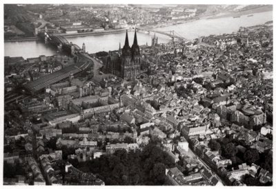 Aerial View of Cologne, North Rhine-Westphalia, Germany, from a Zeppelin, c1931-1933 by Unbekannt