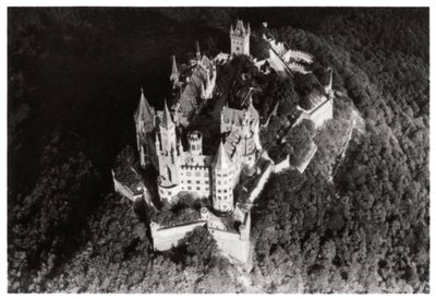 Aerial view of Hohenzollern Castle, Baden-Wurttemberg, Germany, from a Zeppelin, c1931 1933 by Unbekannt