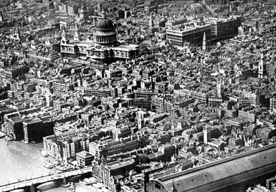 Aerial View of London, Showing St Paul