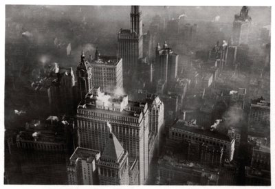 Aerial view of Manhattan, New York City, USA, from a Zeppelin, 1928 1933 by Unbekannt