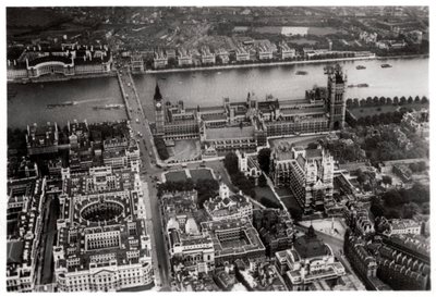 Aerial View of Westminster, London, from a Zeppelin, 1931-1933 by Unbekannt