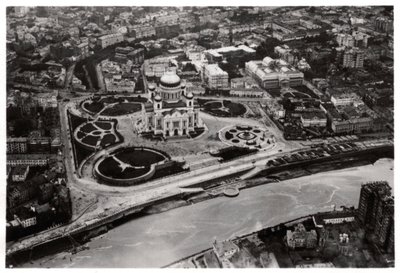 Aerial View of the Cathedral of Christ the Saviour, Moscow, USSR, from a Zeppelin by Unbekannt