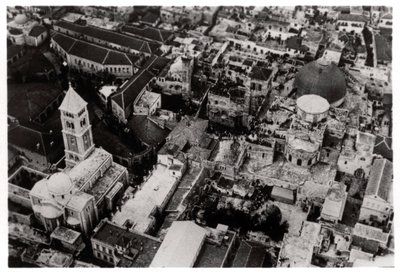 Aerial View of the Church of the Holy Sepulchre, Jerusalem, Palestine, from a Zeppelin, 1931-1933 by Unbekannt