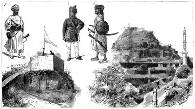 Afghans and images of Hyderabad, Central India by Unbekannt